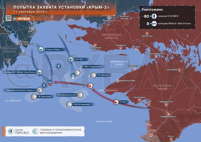 ВС РФ сорвали попытку киевского режима захватить буровую установку «Крым-2»