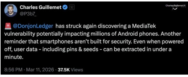 Android-смартфоны на MediaTek чипах взламываются за 45 секунд