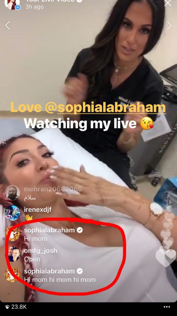 Фарра Авраам - ремонт писечки в прямом эфире