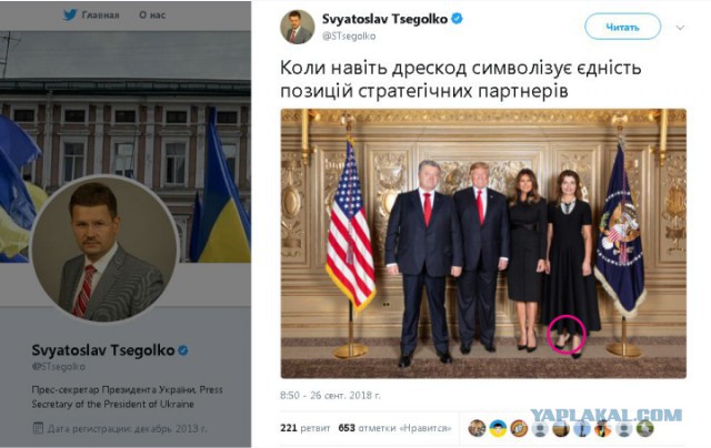 В Сети высмеяли Порошенко, «приклеенного» на снимок с Трампом