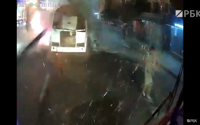 В Воронеже взорвалась маршрутка