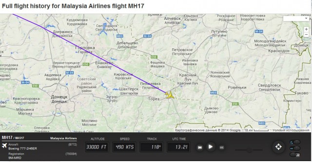 На Украине рухнул Боинг-777 малайзийских авиалиний