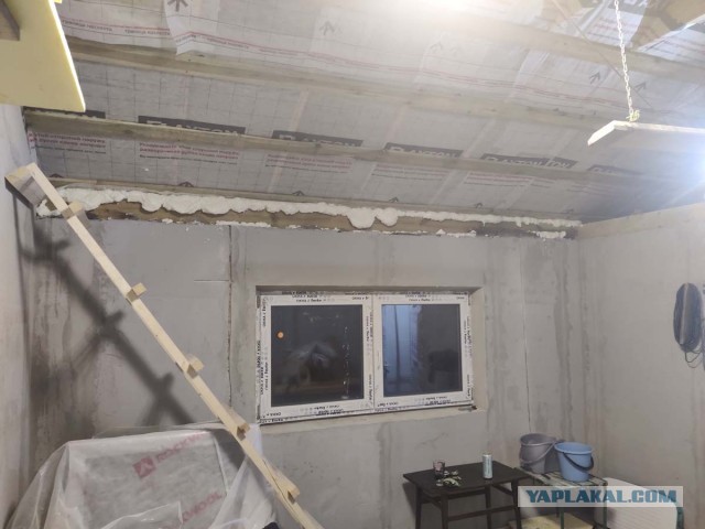 Строительство бани с комнатой отдыха ч.2