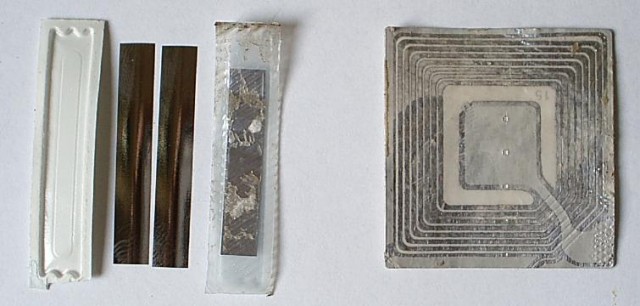 Устройство замка метки на товарах