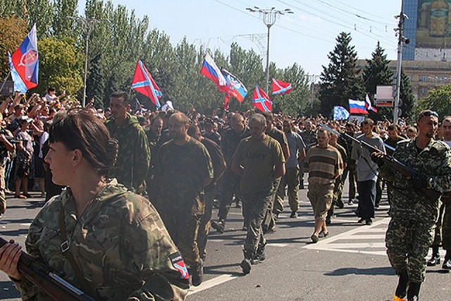 "Марш позора" пленных немцев в Киеве в 1944 году