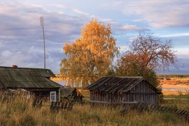 Поздней осенью в деревне