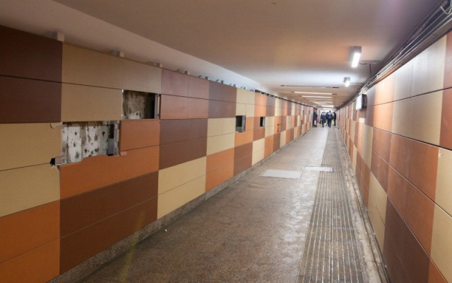 Ремонт изуродовал переходы в метро. Московский рукожоп