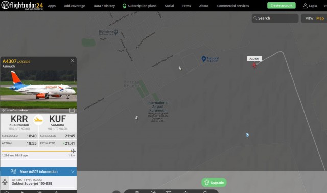 Самолёт из Краснодара подал сигнал бедствия