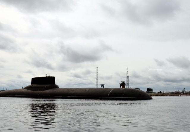 Выход Акулы в море. Северодвинск.