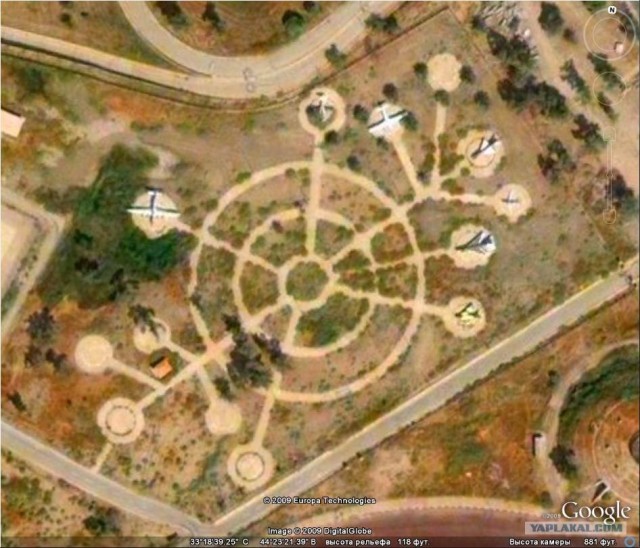 Интересные места в Google Earth