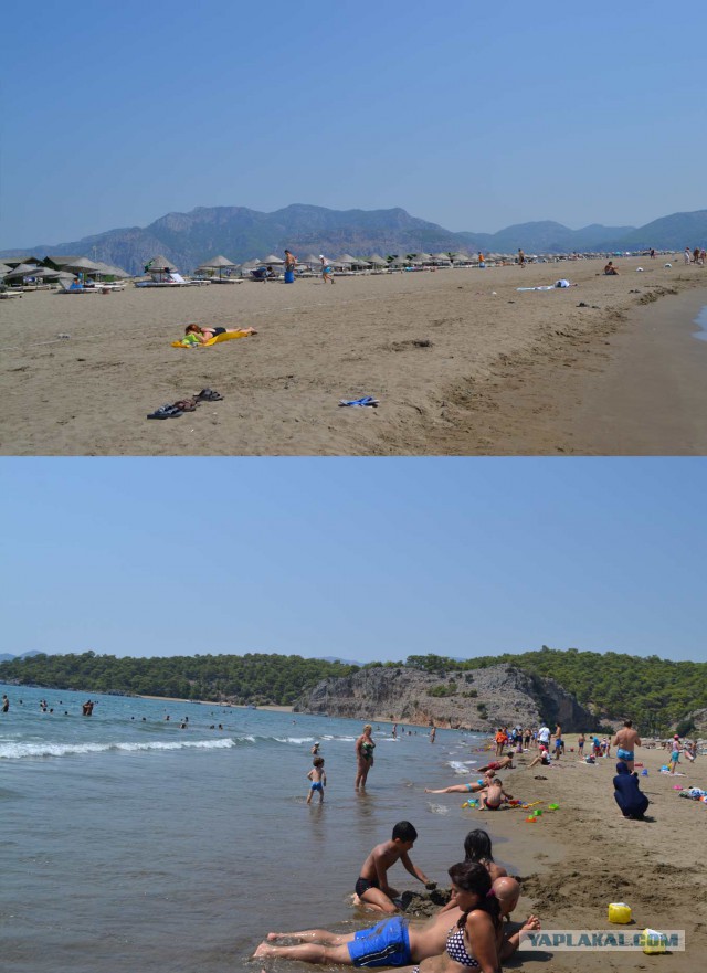 4 фото с пляжей России и Турции