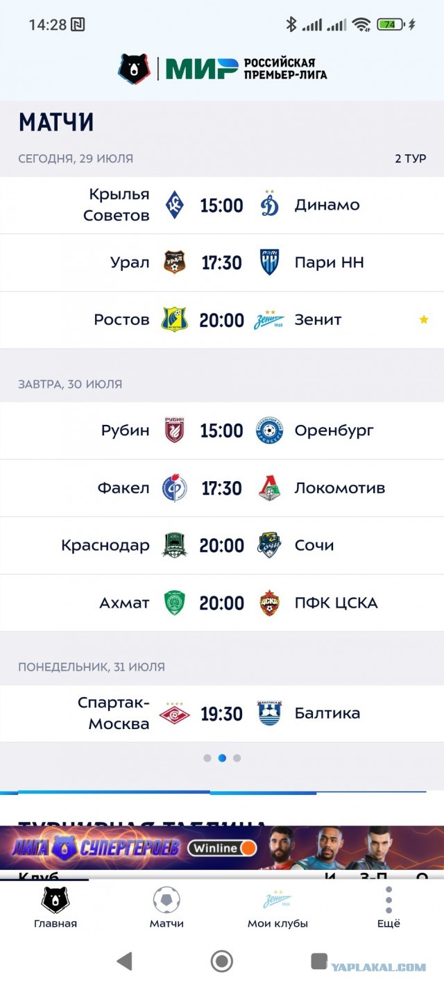 РПЛ сезон 2023-2024