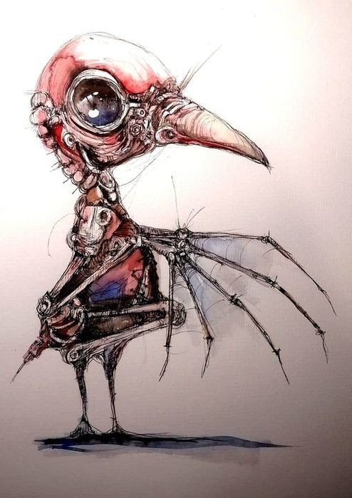 Стимпанк, цыпа и кот.