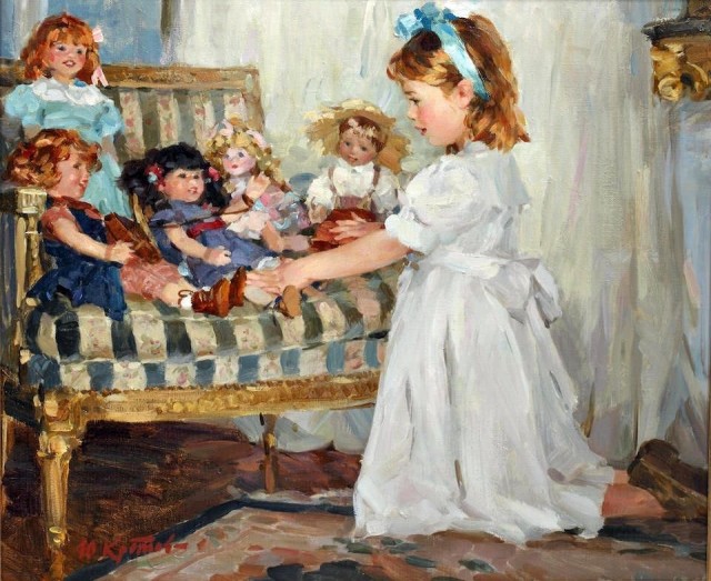 Живопись. Девочки и куклы