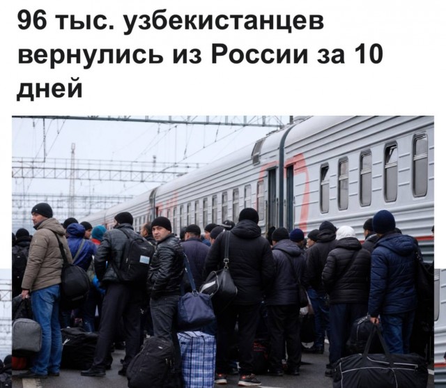 Почти 100 тысяч узбеков покинули Россию за последние 10 дней