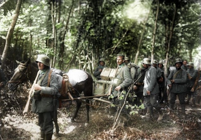 Раскрашенные фотографии немцев в Первой мировой войне