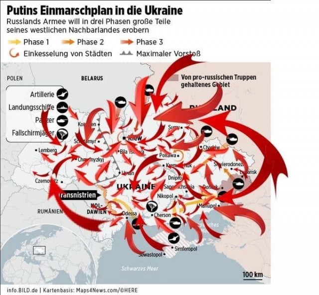 "Карта вторжения Путина"