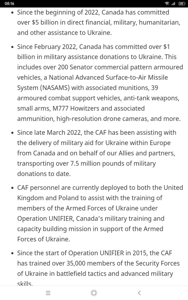 Вместо самолетов, Канада передаст Украине 38 пулеметов.