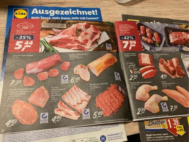 Цены на мясо в Германии