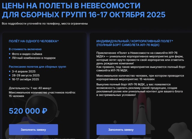 В невесомости