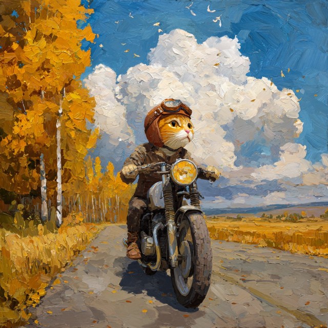 Кот на моте