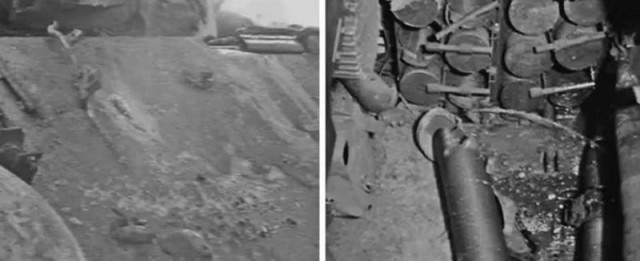 Обстрел танка Т-54/55 кумулятивными снарядами из гранатометов, ракетных комплексов и САУ