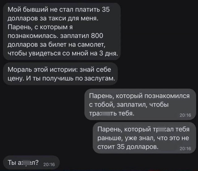 Перевод с женского на мужской