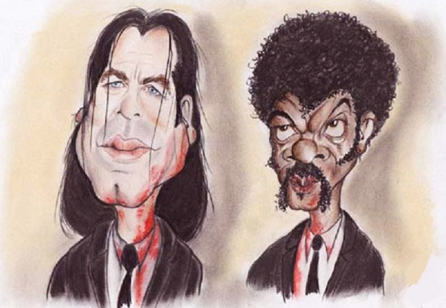 Нарисованные сцены из известных фильмов