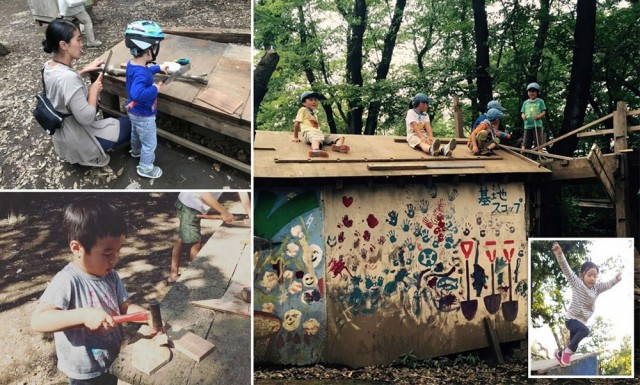 Японский парк, где дети играют с ножами и молотками, жгут костры и прыгают с крыш зданий