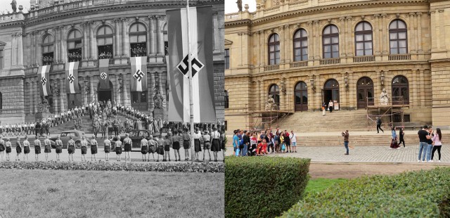 Фотографии оккупированной нацистами Праги: тогда и сегодня