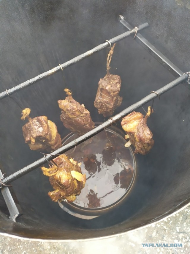 Копчение мяса.