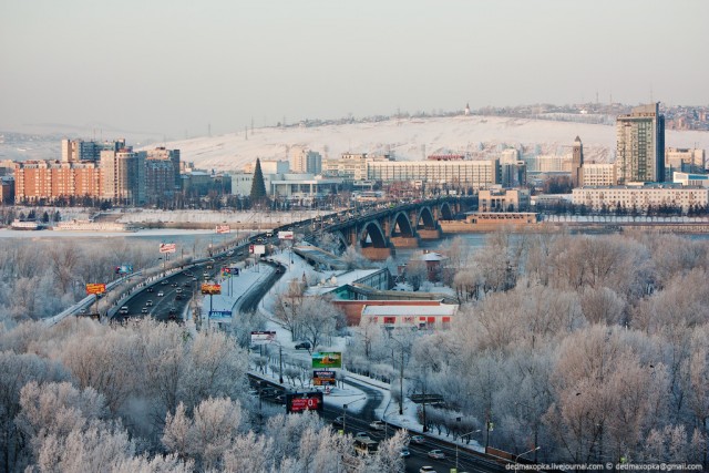 Виртуальное путешествие в Красноярск: Вид с высоты