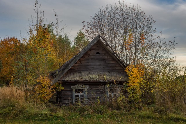 Поздней осенью в деревне
