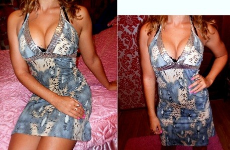 Девушка продает платье