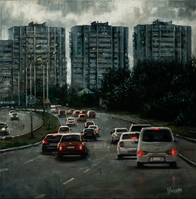 В снежном дворе