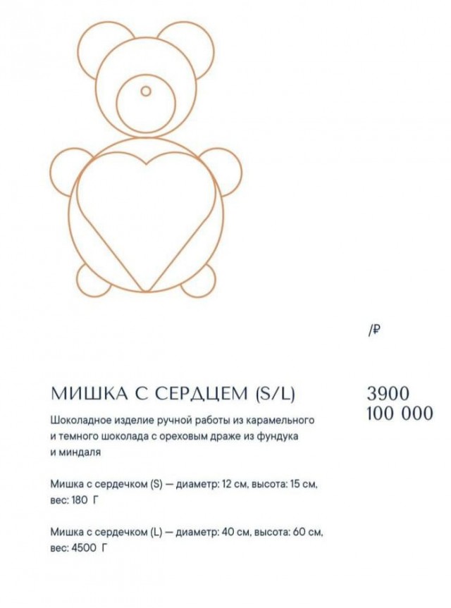 Всего 100 тысяч рублей стоит десерт ко Дню святого Валентина в ресторане Москвы