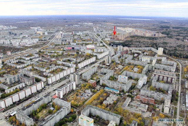 Челябинск с высоты 400 метров