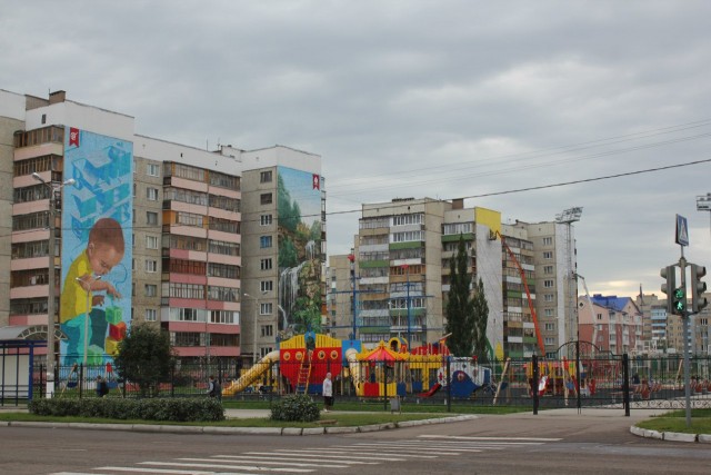 Раскраска серых домов и зданий