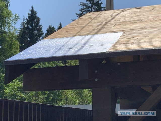 Навес для авто из бруса своими руками