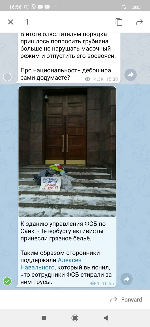 Бабушка проветрила трусы возле здания ФСБ в Челябинске
