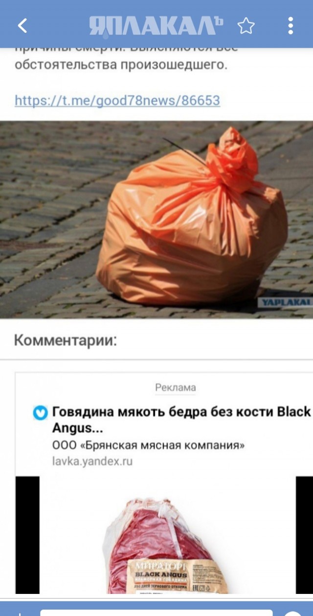 Туловище и голову человека нашли в двух пакетах в поле в Шушарах