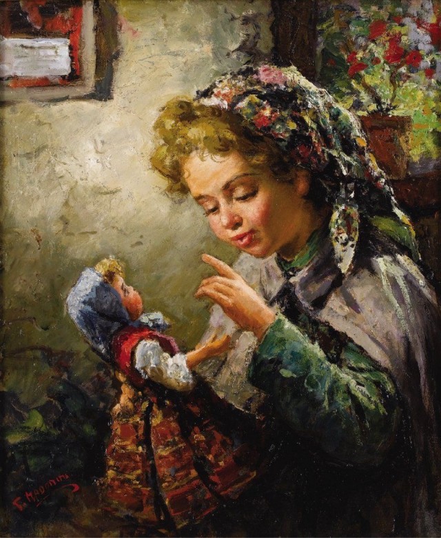 Живопись. Девочки и куклы