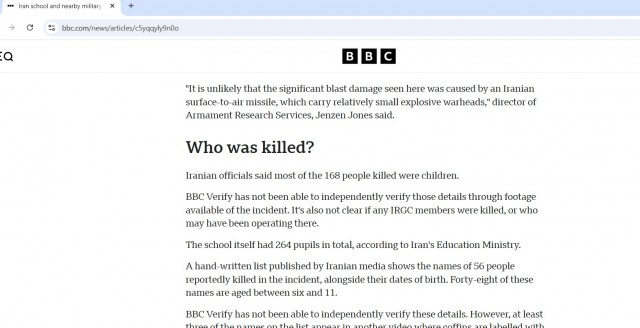Опубликовано фото 119 детей, погибших при ударе по школе для девочек в Иране