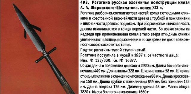 Рогатина на войне и на охоте