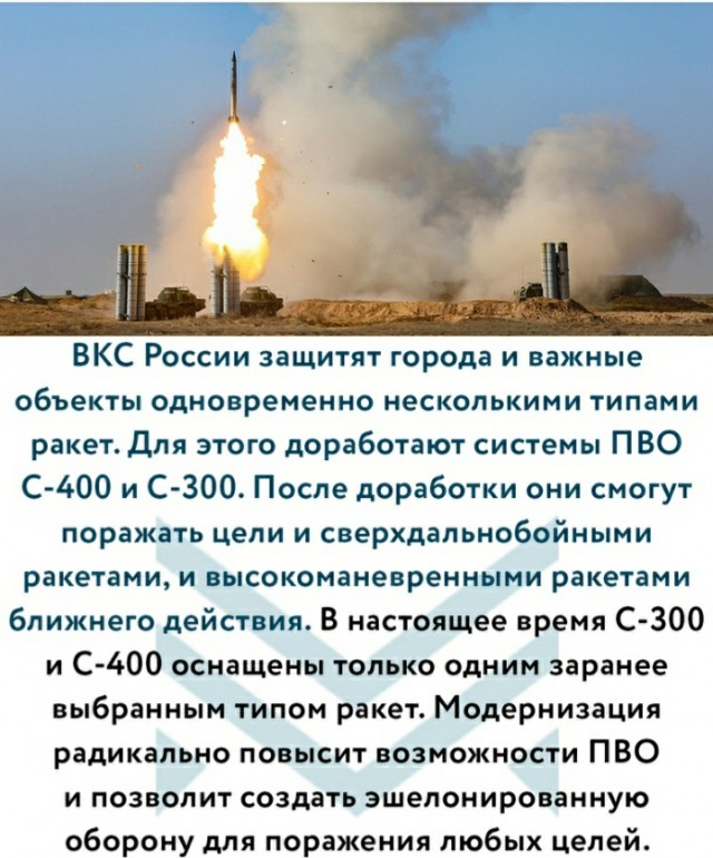 ПВО России усиливается. С-300 и С-400 переходят на комбинированные типы ракет