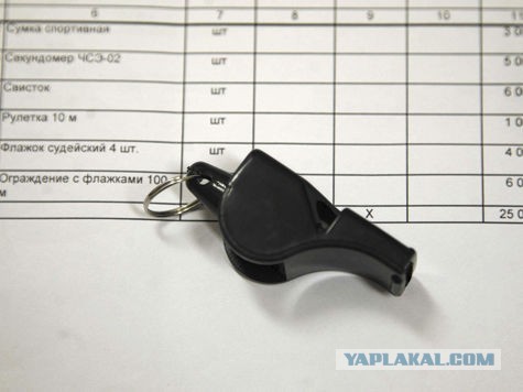 2000 рублей за свисток, 1000 рублей за флажок