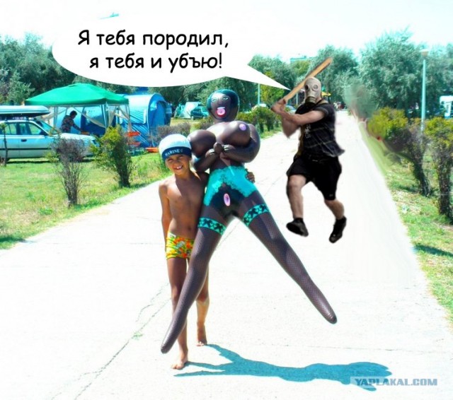 Взял у папы надувной матрас поплавать