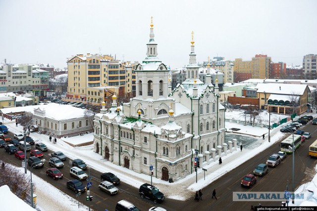 Зимняя Тюмень с высоты