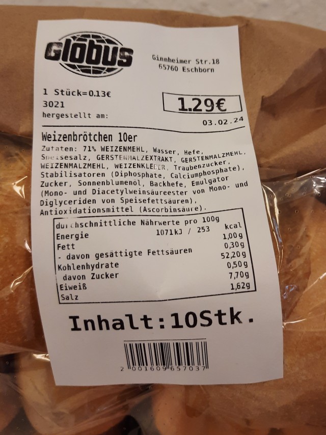По чём нынче хлеб в Германии