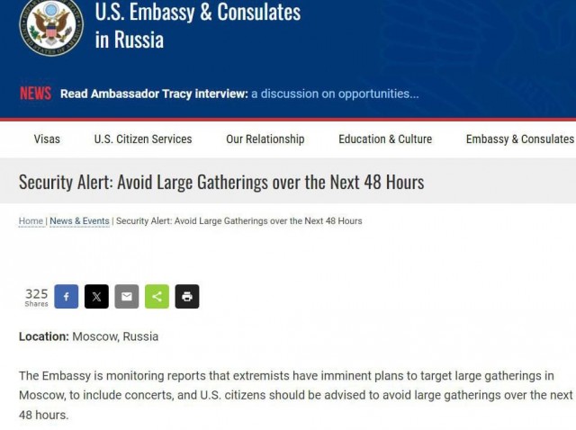 Дипмиссии США и Британии опубликовали предупреждение для граждан в России